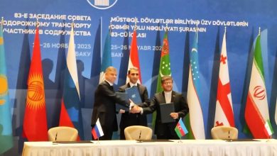 توافق سهجانبه برای توسعه مسیر غربی کریدور شمال – جنوب در باکو توافق سهجانبه برای توسعه مسیر غربی کریدور شمال – جنوب در باکو